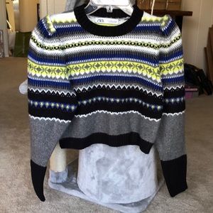 Zara Jacquard Knit Sweater